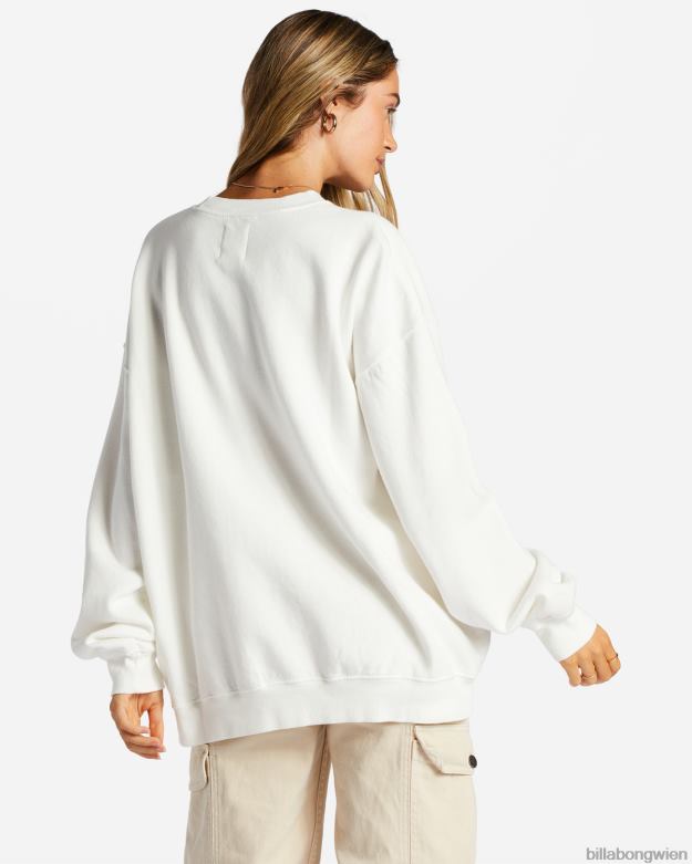 Billabong Clothing 00V682053 | Billabong Fahren Sie in einem übergroßen Sweatshirt mit Rundhalsausschnitt Salzkristall Frauen