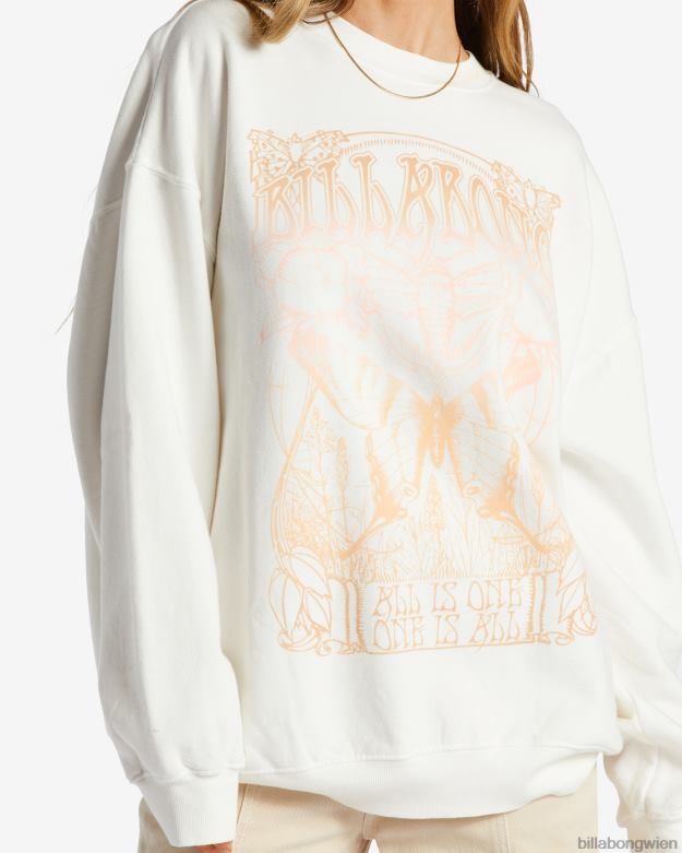 Billabong Clothing 00V682053 | Billabong Fahren Sie in einem übergroßen Sweatshirt mit Rundhalsausschnitt Salzkristall Frauen