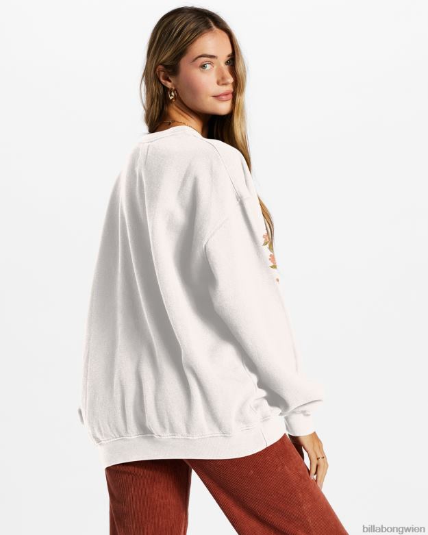 Billabong Clothing 00V682077 | Billabong Fahren Sie in einem übergroßen Sweatshirt mit Rundhalsausschnitt Salzkristall Frauen