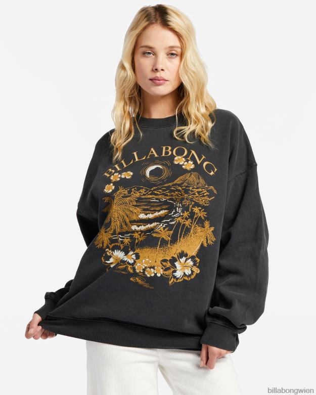 Billabong Clothing 00V682148 | Billabong Ride in Sweatshirt mit Rundhalsausschnitt aus schwarz Frauen