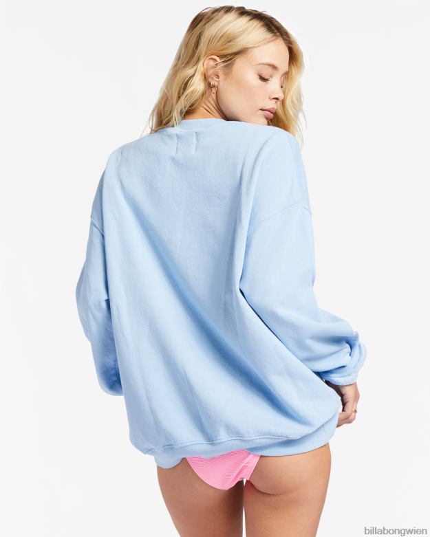 Billabong Clothing 00V682151 | Billabong Ride in Sweatshirt mit Rundhalsausschnitt blauer Himmel Frauen
