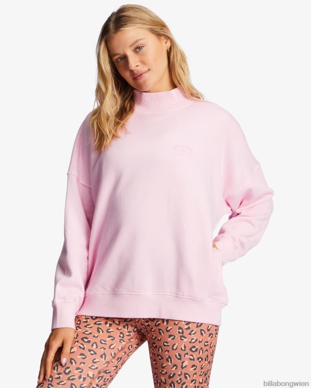 Billabong Clothing 00V682177 | Billabong a/div Canyon Stehkragen-Sweatshirt Rosa Spuren Frauen