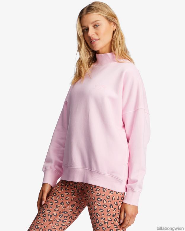 Billabong Clothing 00V682177 | Billabong a/div Canyon Stehkragen-Sweatshirt Rosa Spuren Frauen