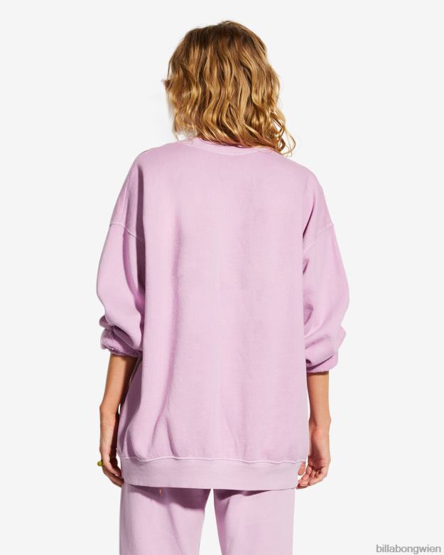 Billabong Clothing 00V682182 | Billabong Billabong x Smiley Ridin Happy Sweatshirt Dame Lavendel Frauen
