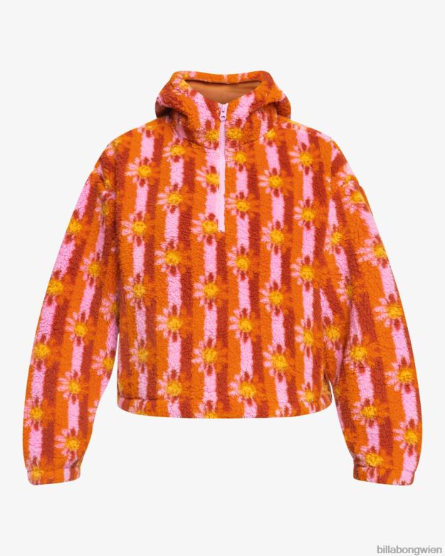 Billabong Clothing 00V682186 | Billabong Billabong x Smiley Cozy Smiles Sweatshirt orangefarbener Kuss Frauen