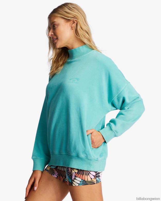 Billabong Clothing 00V682187 | Billabong a/div Canyon Stehkragen-Sweatshirt Lagune Frauen