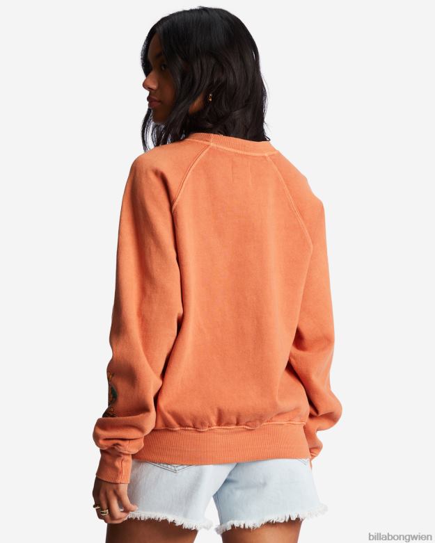 Billabong Clothing 00V682188 | Billabong Los geht\'s, grafisches Rundhals-Sweatshirt Ziegel Frauen