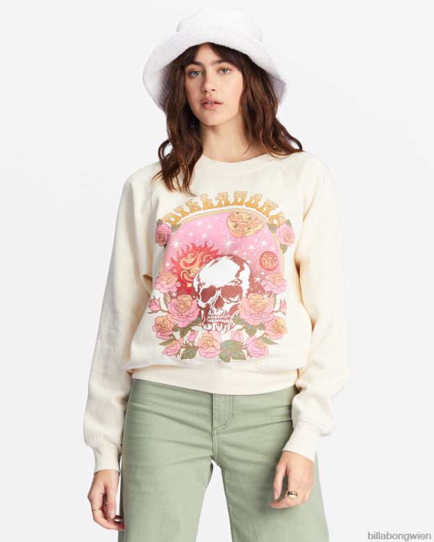 Billabong Clothing 00V682218 | Billabong Los geht's, grafisches Rundhals-Sweatshirt antikweiß Frauen