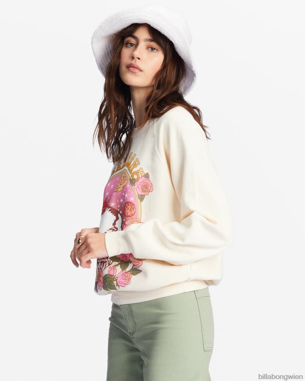 Billabong Clothing 00V682218 | Billabong Los geht\'s, grafisches Rundhals-Sweatshirt antikweiß Frauen
