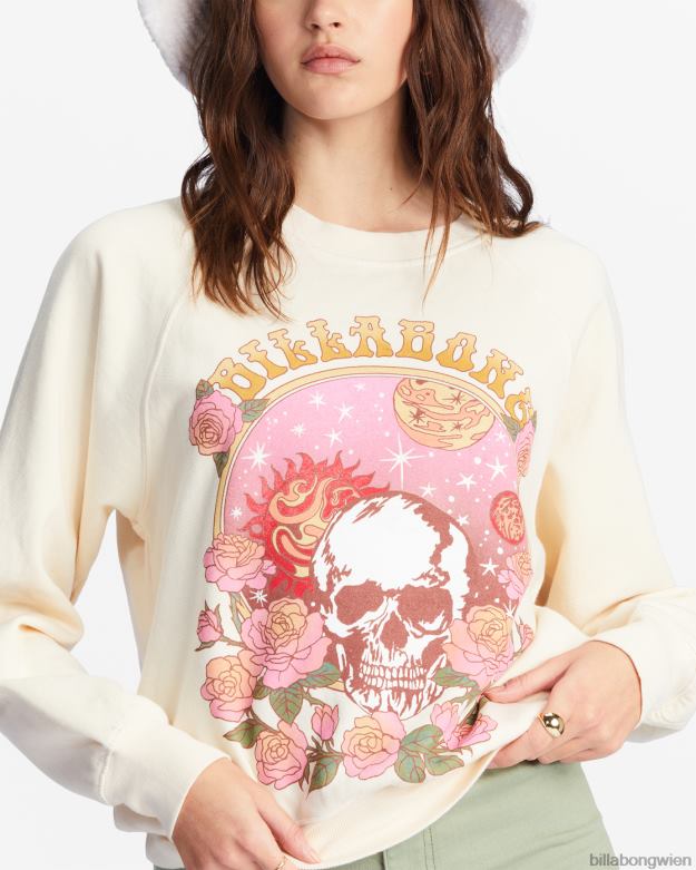 Billabong Clothing 00V682218 | Billabong Los geht\'s, grafisches Rundhals-Sweatshirt antikweiß Frauen