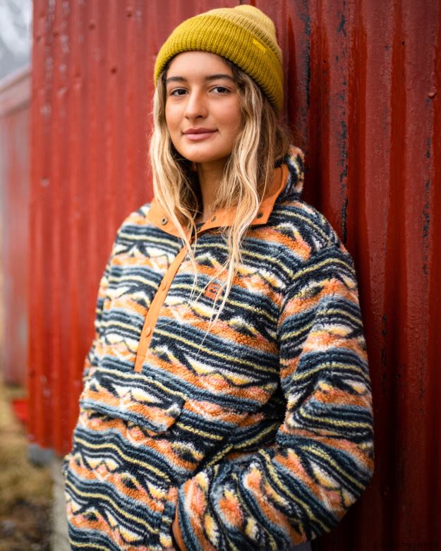 Billabong Clothing 00V682236 | Billabong A/Div Switchback-Pullover mit Stehkragen blauer Horizont Frauen
