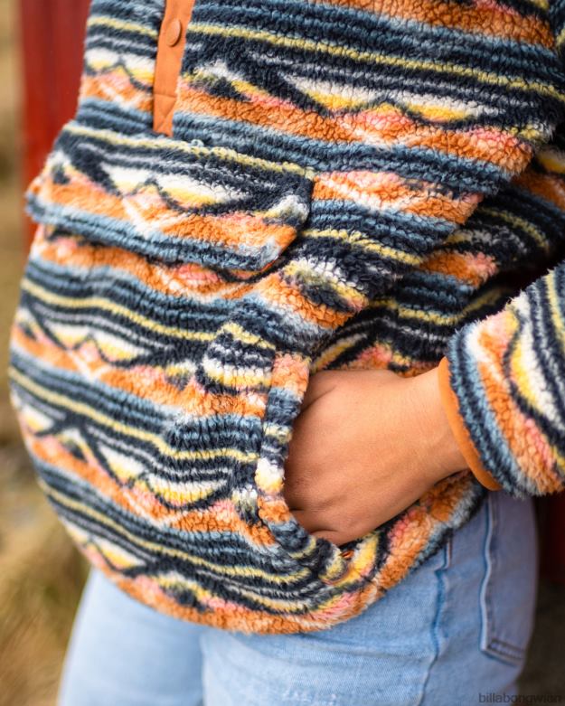 Billabong Clothing 00V682236 | Billabong A/Div Switchback-Pullover mit Stehkragen blauer Horizont Frauen