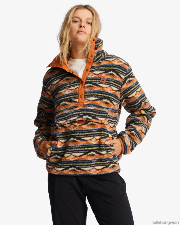 Billabong Clothing 00V682236 | Billabong A/Div Switchback-Pullover mit Stehkragen blauer Horizont Frauen
