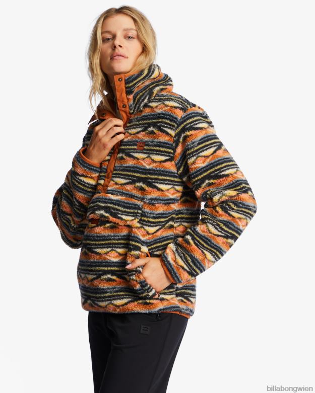 Billabong Clothing 00V682236 | Billabong A/Div Switchback-Pullover mit Stehkragen blauer Horizont Frauen