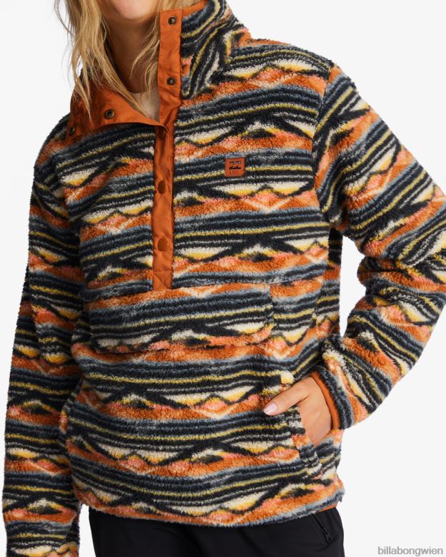 Billabong Clothing 00V682236 | Billabong A/Div Switchback-Pullover mit Stehkragen blauer Horizont Frauen