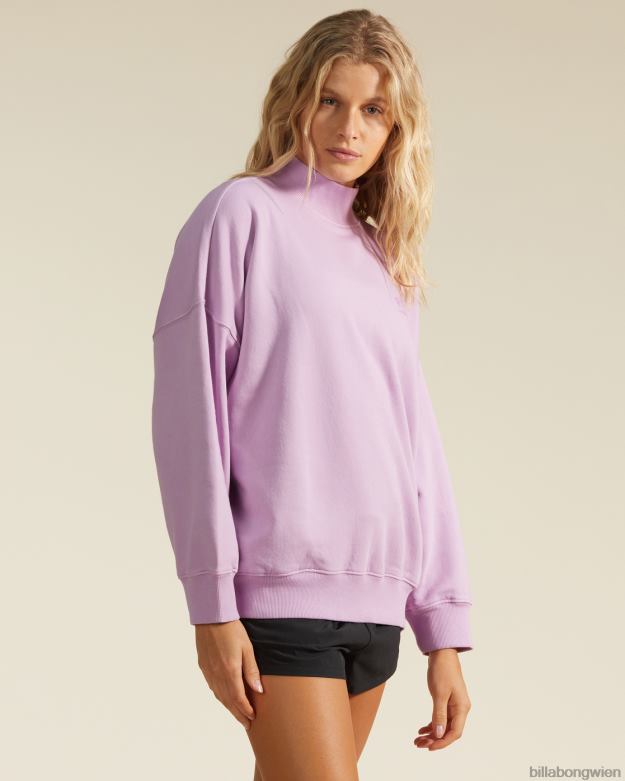 Billabong Clothing 00V682244 | Billabong a/div Canyon Stehkragen-Sweatshirt Lavendelfeld Frauen