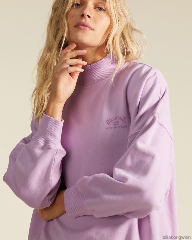 Billabong Clothing 00V682244 | Billabong a/div Canyon Stehkragen-Sweatshirt Lavendelfeld Frauen