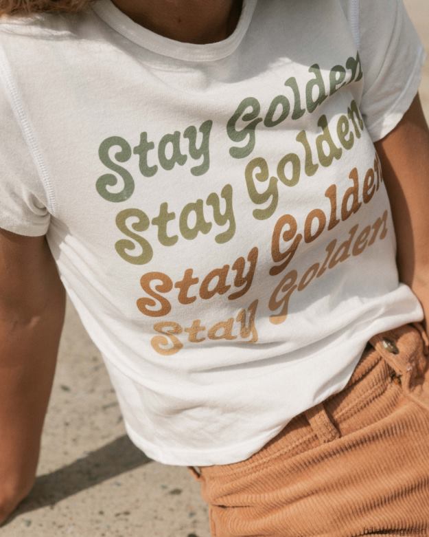 Billabong Clothing 00V681782 | Billabong Bleib goldenes T-Shirt Salzkristall Frauen