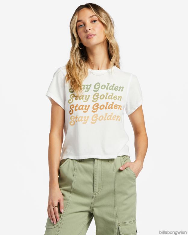 Billabong Clothing 00V681782 | Billabong Bleib goldenes T-Shirt Salzkristall Frauen