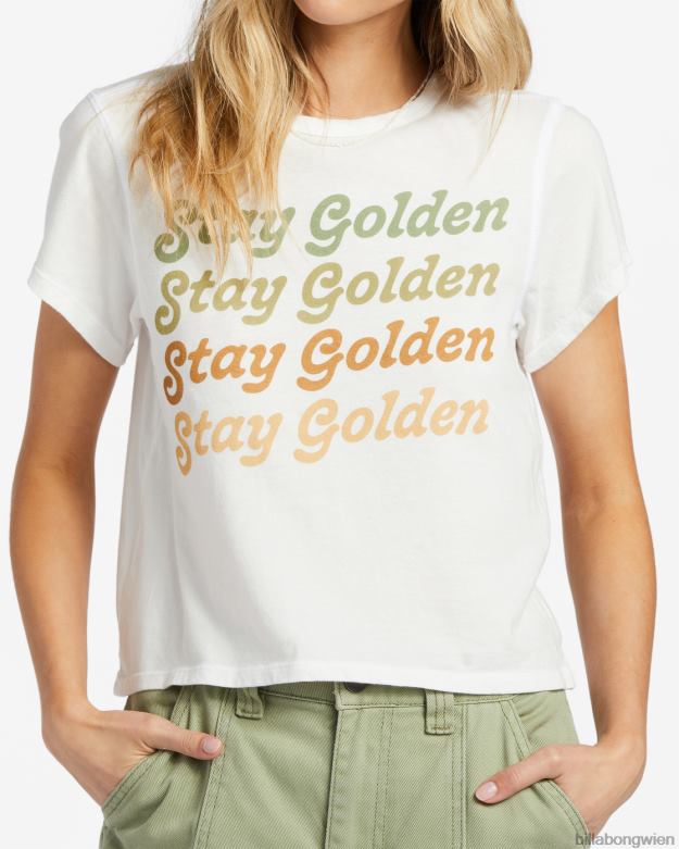 Billabong Clothing 00V681782 | Billabong Bleib goldenes T-Shirt Salzkristall Frauen