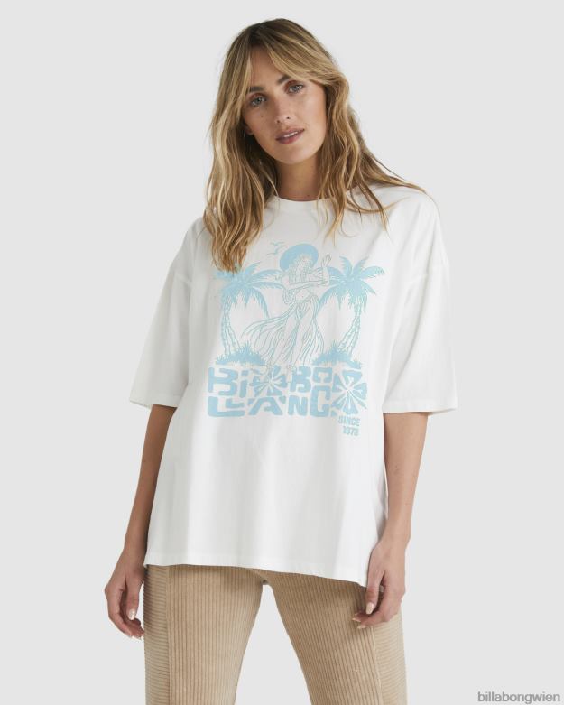 Billabong Clothing 00V681819 | Billabong Tiki übergroßes T-Shirt Weiß Frauen