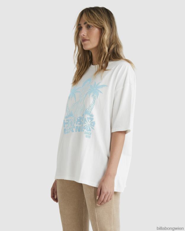 Billabong Clothing 00V681819 | Billabong Tiki übergroßes T-Shirt Weiß Frauen