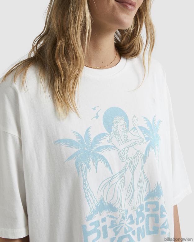 Billabong Clothing 00V681819 | Billabong Tiki übergroßes T-Shirt Weiß Frauen