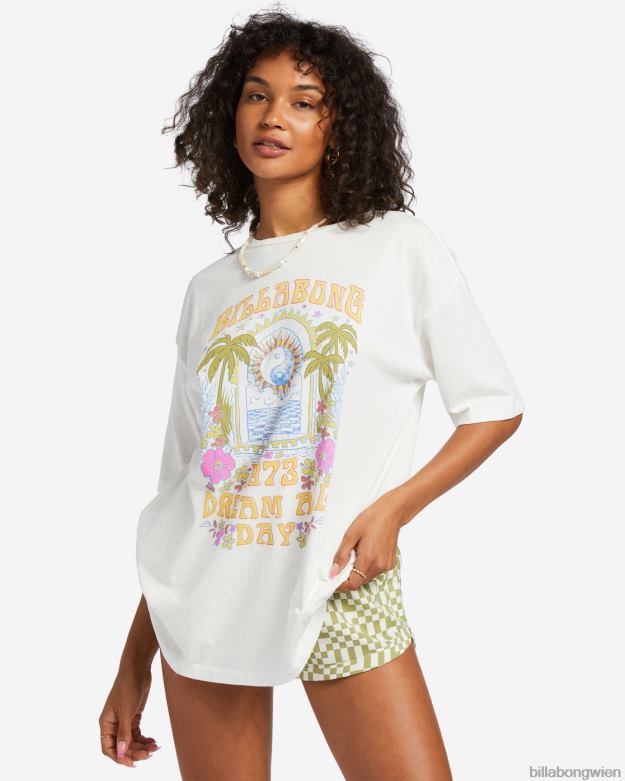 Billabong Clothing 00V681825 | Billabong Übergroßes T-Shirt für den ganzen Tag Salzkristall Frauen