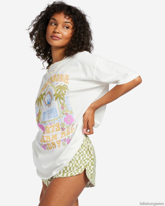 Billabong Clothing 00V681825 | Billabong Übergroßes T-Shirt für den ganzen Tag Salzkristall Frauen