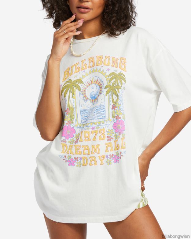 Billabong Clothing 00V681825 | Billabong Übergroßes T-Shirt für den ganzen Tag Salzkristall Frauen