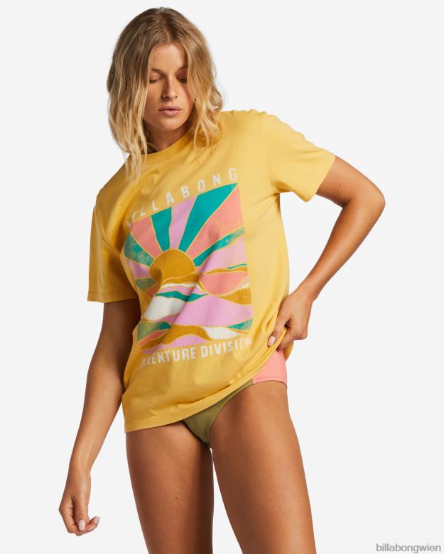 Billabong Clothing 00V681842 | Billabong A/Div Tee Kurzarm-T-Shirt mit LSF 50 Sonnenuntergang Frauen