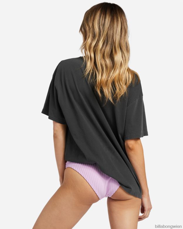 Billabong Clothing 00V681885 | Billabong Übergroßes T-Shirt mit frischen Wellen aus schwarz Frauen