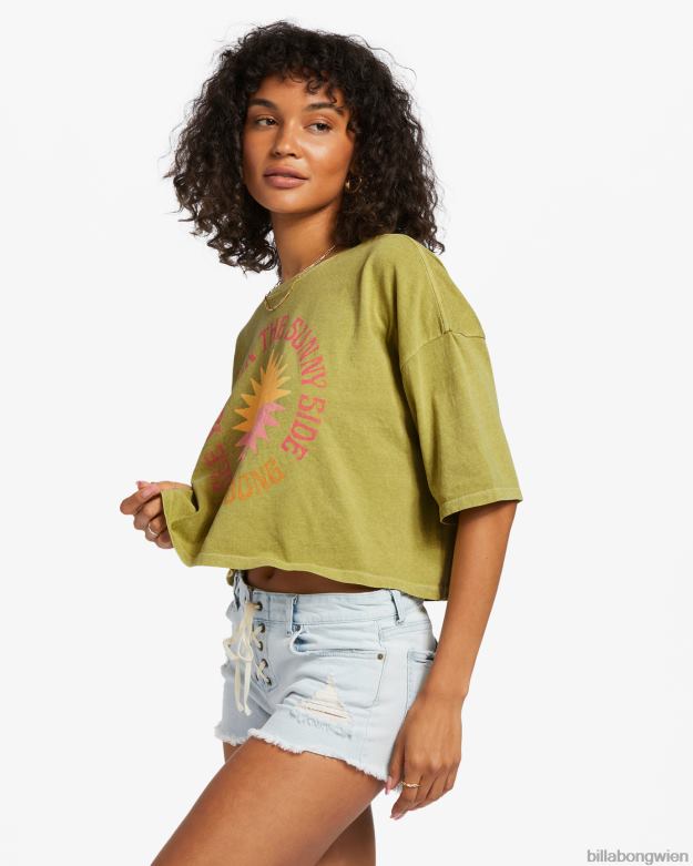 Billabong Clothing 00V681886 | Billabong echtes, kurz geschnittenes T-Shirt Algen Frauen