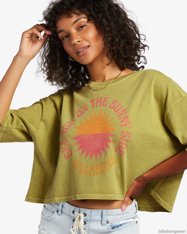 Billabong Clothing 00V681886 | Billabong echtes, kurz geschnittenes T-Shirt Algen Frauen