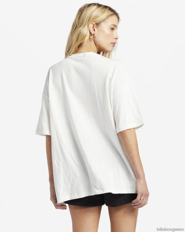 Billabong Clothing 00V681901 | Billabong Übergroßes T-Shirt über dem Regenbogen Salzkristall Frauen