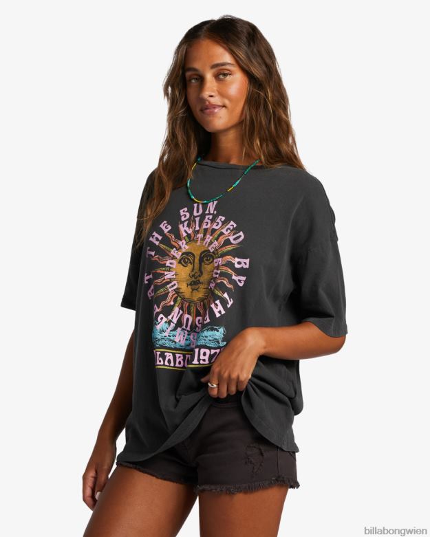 Billabong Clothing 00V681910 | Billabong Küss mich T-Shirt aus schwarz Frauen