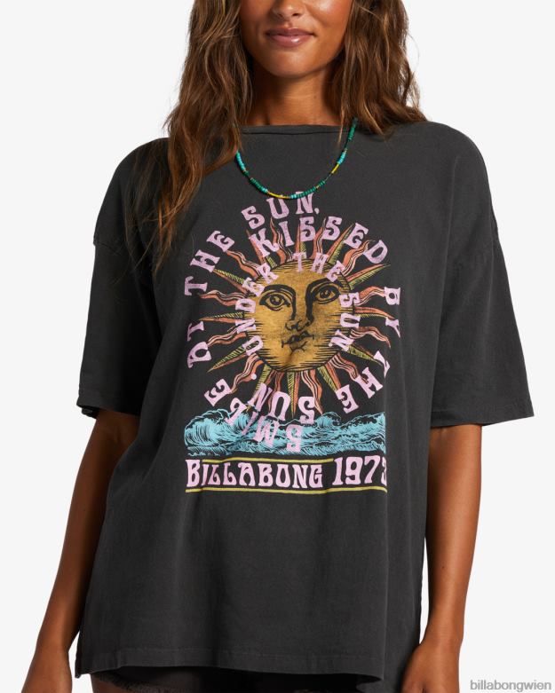 Billabong Clothing 00V681910 | Billabong Küss mich T-Shirt aus schwarz Frauen