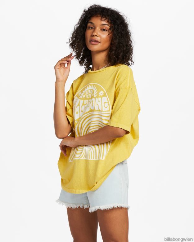 Billabong Clothing 00V681912 | Billabong Hallo Sonnenschein, übergroßes T-Shirt Honigbiene Frauen