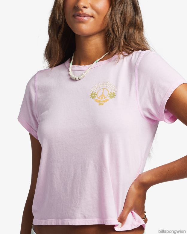 Billabong Clothing 00V681917 | Billabong Liebe & Licht-T-Shirt hellrosa Spuren Frauen