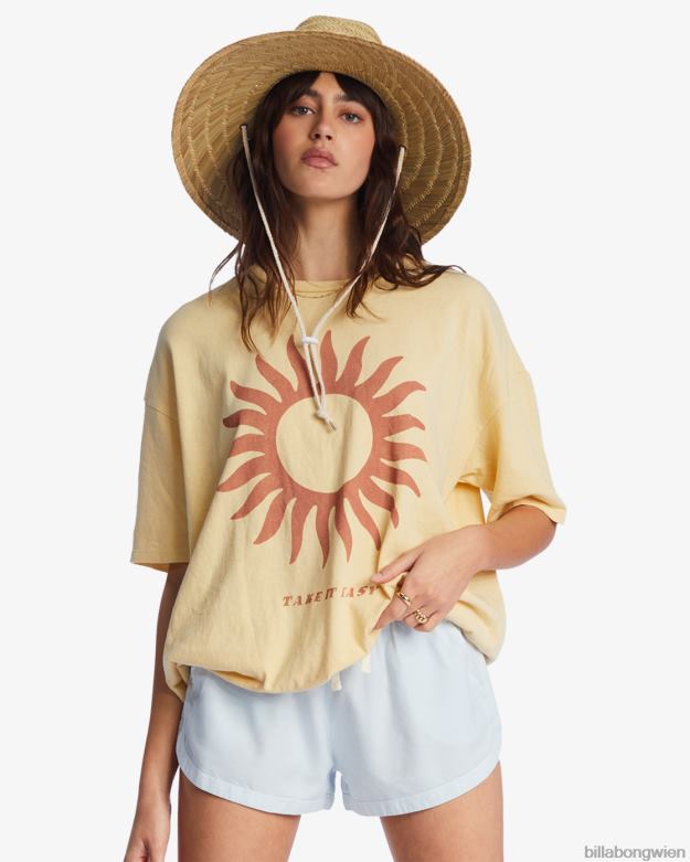 Billabong Clothing 00V681935 | Billabong Take it Easy, übergroßes T-Shirt Sol steigen Frauen