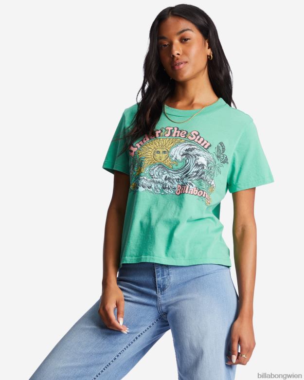 Billabong Clothing 00V681936 | Billabong T-Shirt mit unruhigem Wasser süßes Gras Frauen