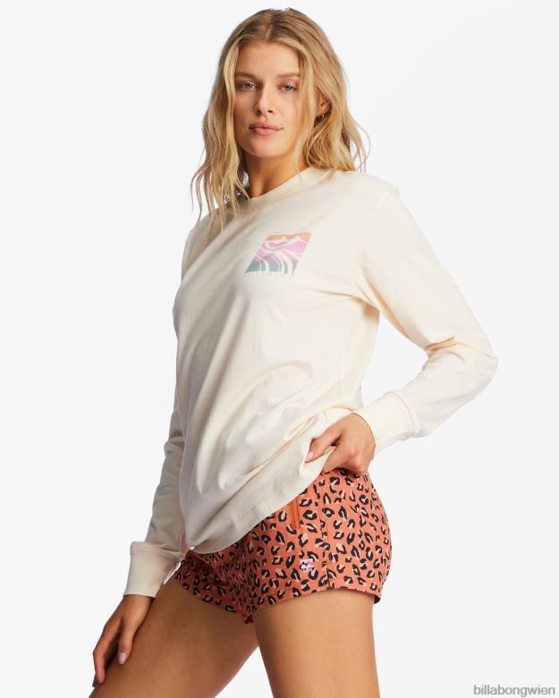 Billabong Clothing 00V681945 | Billabong a/div Langarm-T-Shirt weiße Kappe Frauen