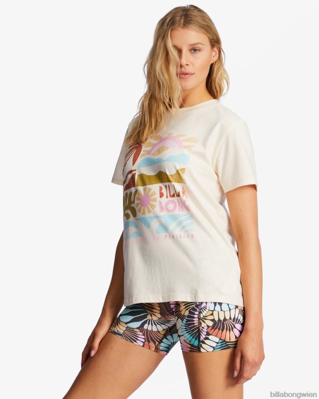 Billabong Clothing 00V681949 | Billabong A/Div Tee Kurzarm-T-Shirt mit LSF 50 weiße Kappe Frauen