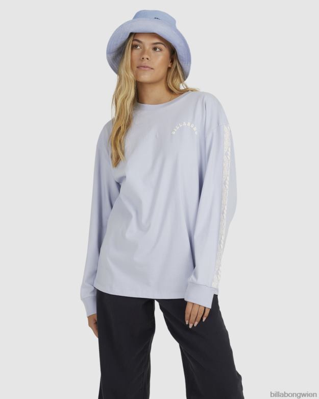 Billabong Clothing 00V681974 | Billabong Lost in 73 langärmliges, übergroßes T-Shirt wolkenblau Frauen