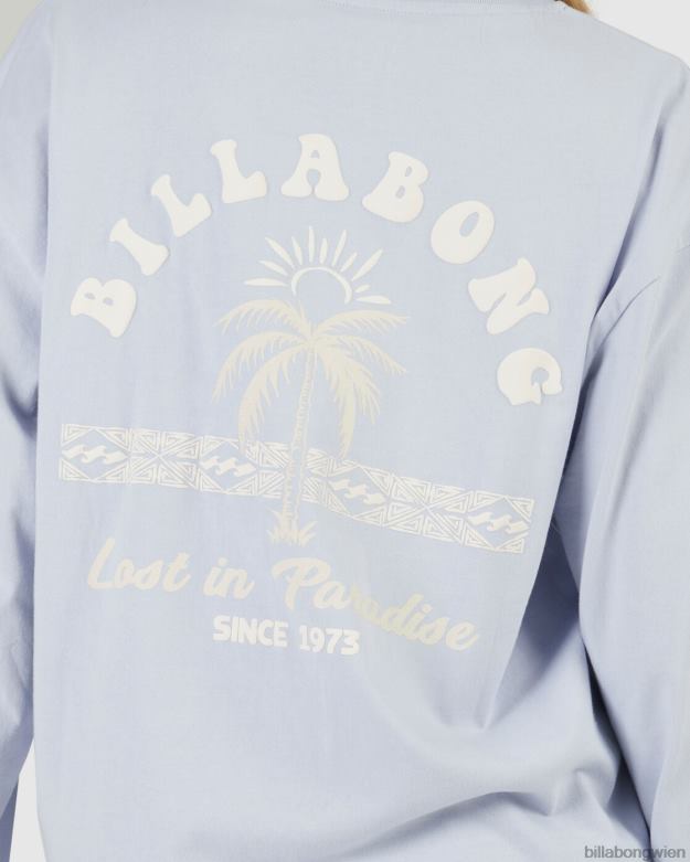 Billabong Clothing 00V681974 | Billabong Lost in 73 langärmliges, übergroßes T-Shirt wolkenblau Frauen