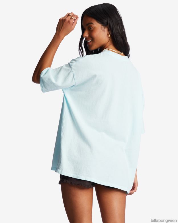 Billabong Clothing 00V681976 | Billabong Daydream Away übergroßes T-Shirt erleuchteter Himmel Frauen