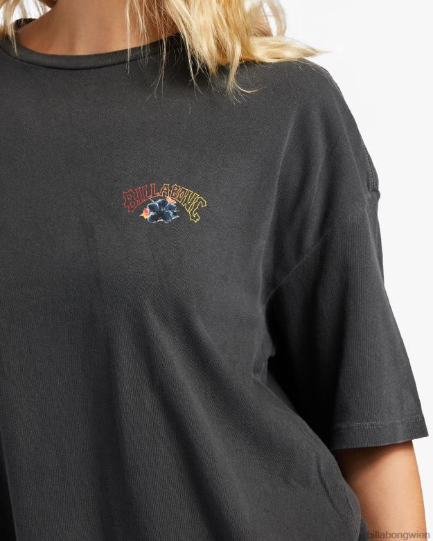 Billabong Clothing 00V682005 | Billabong Kamea Lava Girl übergroßes T-Shirt aus schwarz Frauen