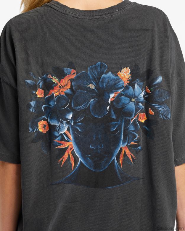 Billabong Clothing 00V682005 | Billabong Kamea Lava Girl übergroßes T-Shirt aus schwarz Frauen