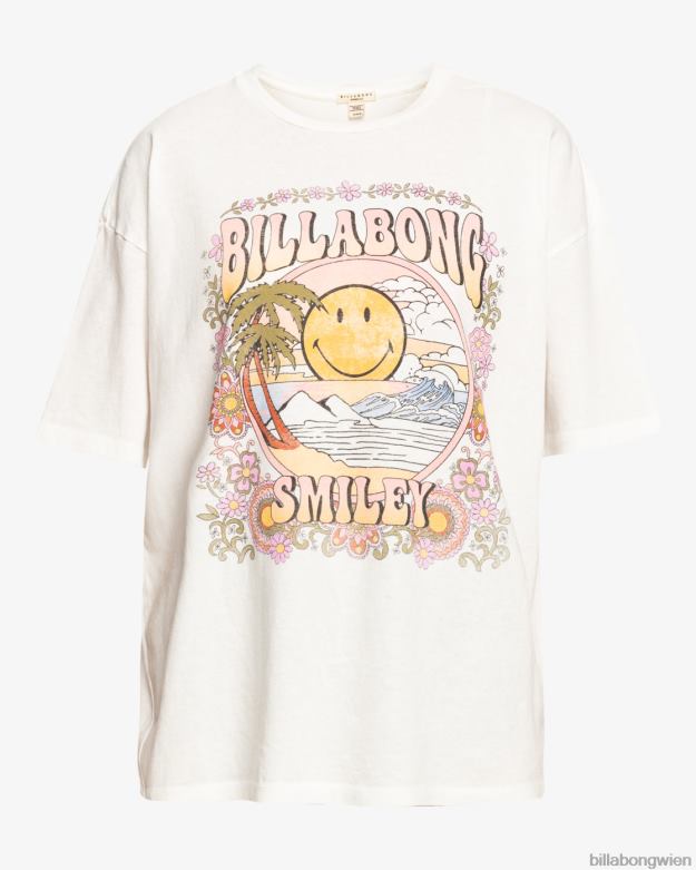 Billabong Clothing 00V682008 | Billabong Billabong x Smiley True Boy übergroßes T-Shirt Salzkristall Frauen
