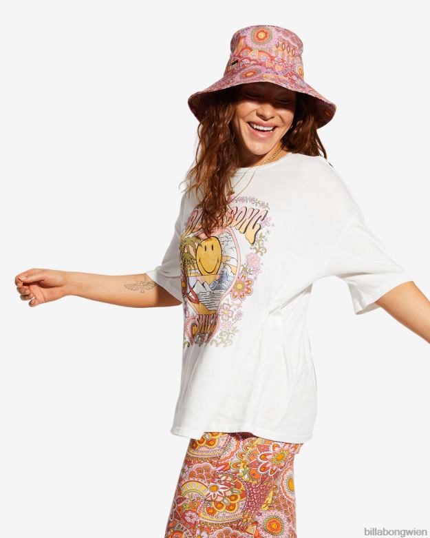 Billabong Clothing 00V682008 | Billabong Billabong x Smiley True Boy übergroßes T-Shirt Salzkristall Frauen